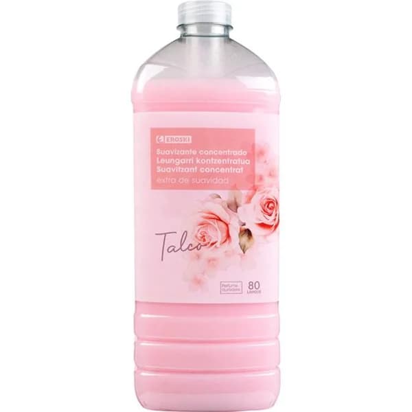 Suavizante talco EROSKI, botella 80 dosis - 80 ud - Imagen del producto en Findit