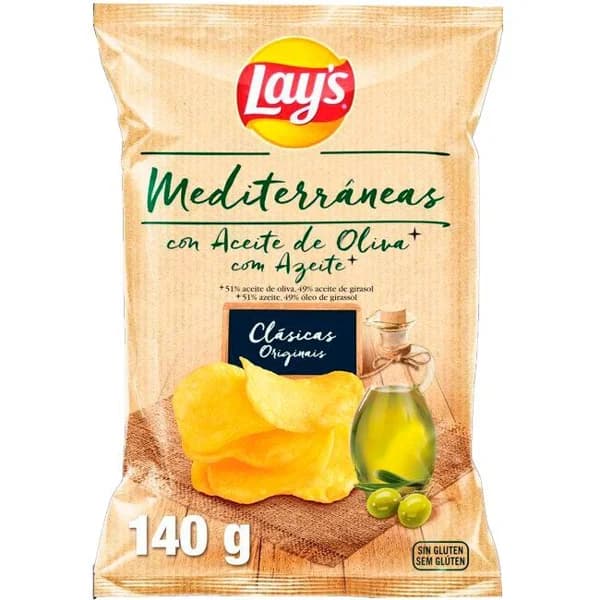 Patata Mediaterránea con aceite de oliva LAYS, bolsa 140 g - 0.14 kg - Imagen del producto en Findit