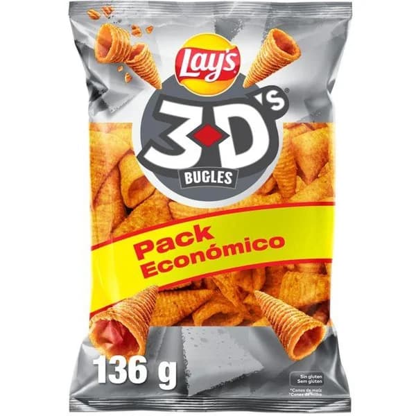 Conos 3D xlb LAYS, bolsa 136 g - 0.14 kg - Imagen del producto en Findit