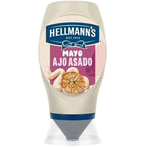 Salsa al ajo asado HELLMANNS, bocabajo 250 ml - 0.25 l - Imagen del producto en Findit