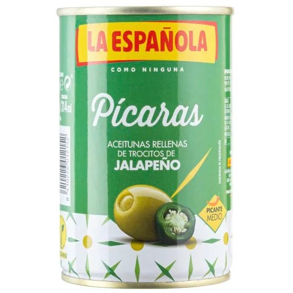 Aceituna rellena de jalapeño LA ESPAÑOLA, lata 130 g - 0.13 kg - Imagen del producto en Findit