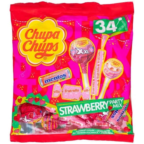 Party mix fresa CHUPA CHUPS, bolsa 400 g - 1 ud - Imagen del producto en Findit