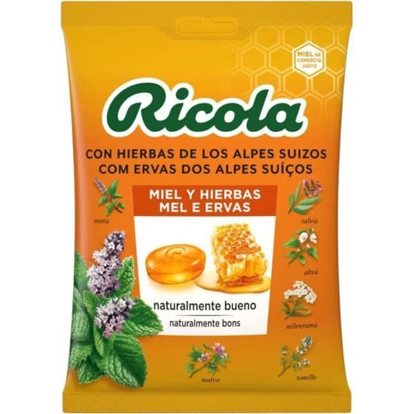 Caramelo de miel y hierbas RICOLA, bolsa 70 g - 1 ud - Imagen del producto en Findit
