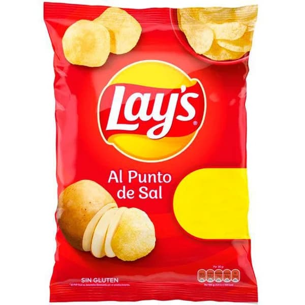 Patatas al punto de sal LAYS, bolsa 80 g - 0.08 kg - Imagen del producto en Findit