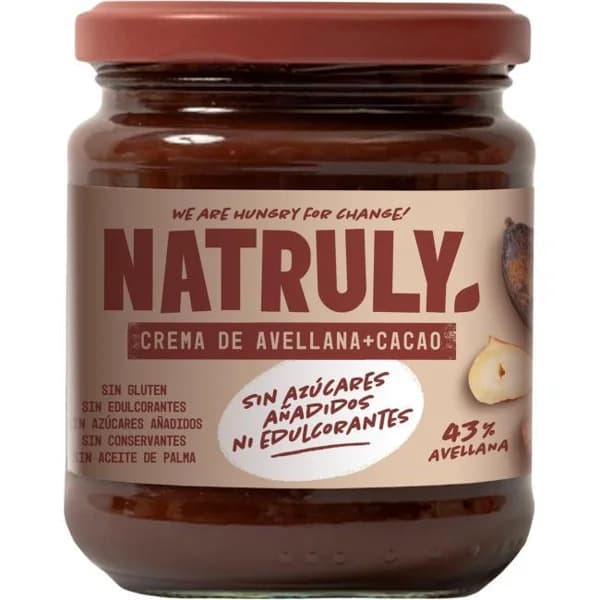 Crema de cacao y avellanas NATRULY, frasco 285 g - 0.29 kg - Imagen del producto en Findit