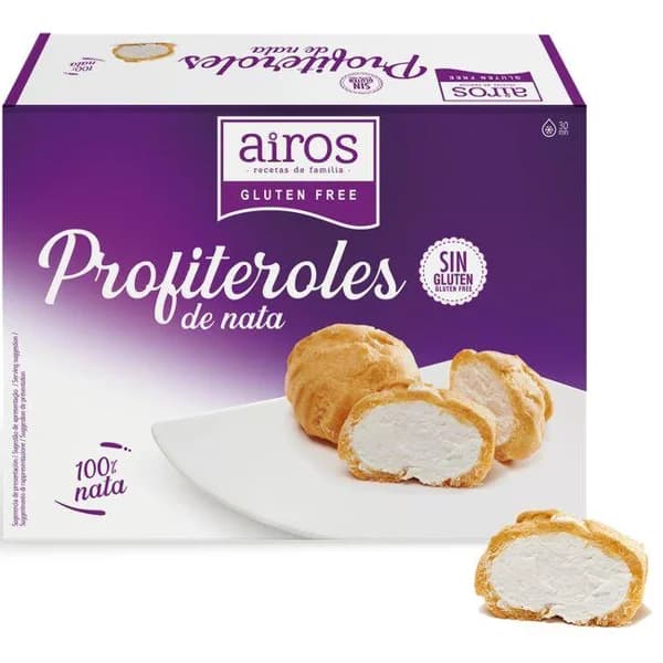 Profiteroles congelados AIROS, caja 250 g - 0.25 kg - Imagen del producto en Findit