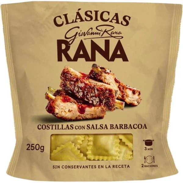 Pasta fresca ravioli con costilla bbq RANA, bolsa 250 g - 0.25 kg - Imagen del producto en Findit