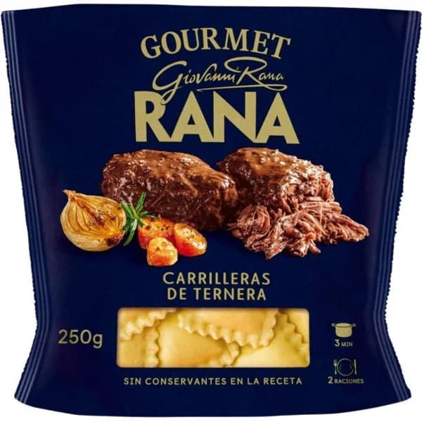 Pasta fresca ravioli con carrillera de ternera RANA, bolsa 250 g - 0.25 kg - Imagen del producto en Findit