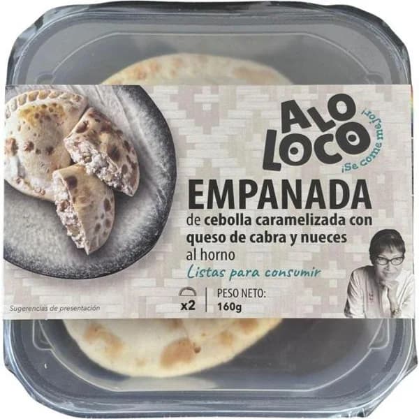 Empanada queso cabra, nueces y cebolla ALO LOCO, pack 2x80 g - 1 ud - Imagen del producto en Findit