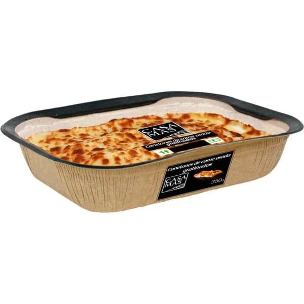 Canelón de carne gratinado CASA MAS, bandeja 350 g - 1 ud - Imagen del producto en Findit