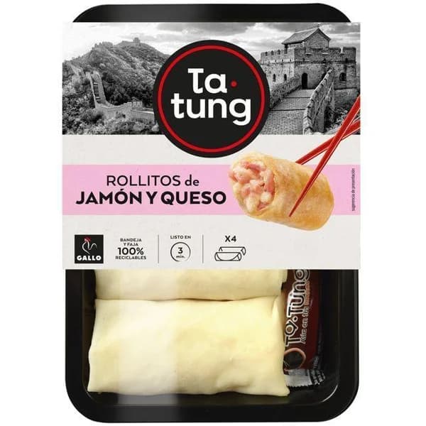 Rollito de jamón-queso TA-TUNG, bandeja 240 g - 1 ud - Imagen del producto en Findit