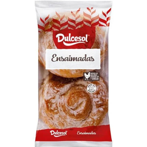 Ensaimada DULCESOL, 4 uds, paquete 147 g - 1 ud - Imagen del producto en Findit