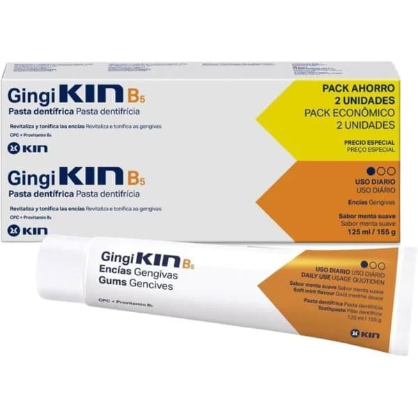 Pasta dentífrica encias Gingikin B5 KIN, pack 2x125 ml - 0.25 l - Imagen del producto en Findit