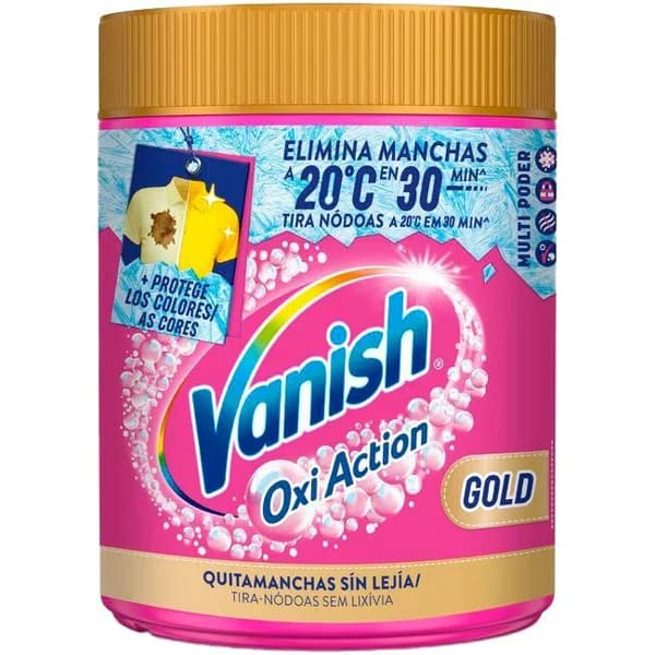 Quitamanchas en polvo VANISH GOLD OXI PINK, bote 960 g - 0.96 kg - Imagen del producto en Findit