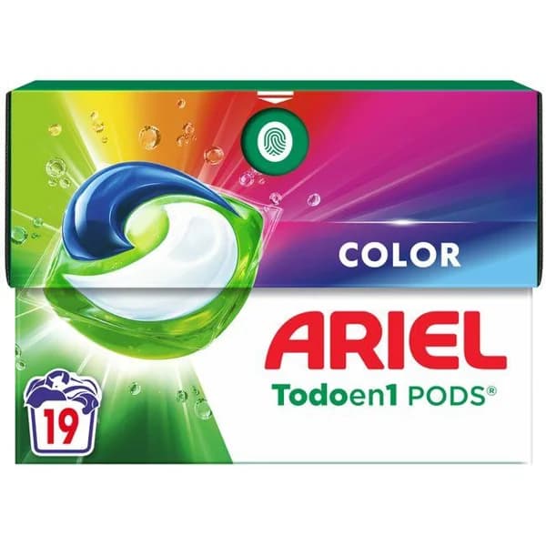 Detergente en cápsulas ARIEL COLOR, caja 19 dosis - 19 ud - Imagen del producto en Findit