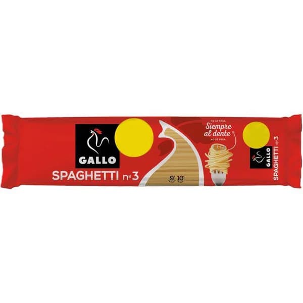 Spaghetti N.3 GALLO, paquete 400 g - 0.4 kg - Imagen del producto en Findit