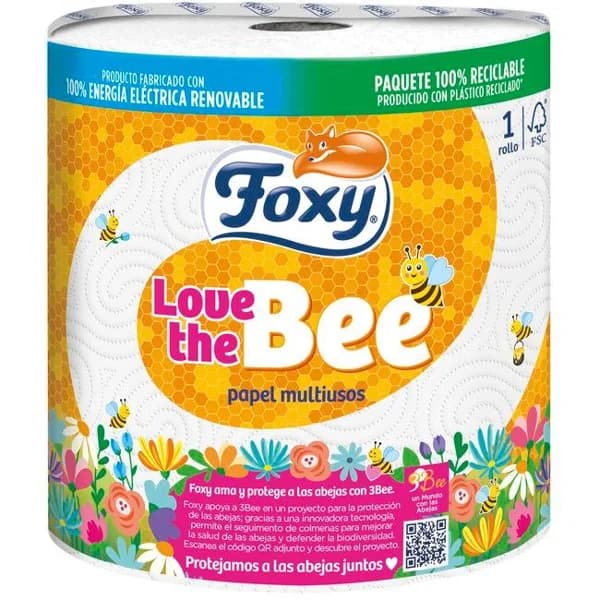 Papel de cocina Love In The Bee FOXY, paquete 1 rollo - 1 ud - Imagen del producto en Findit