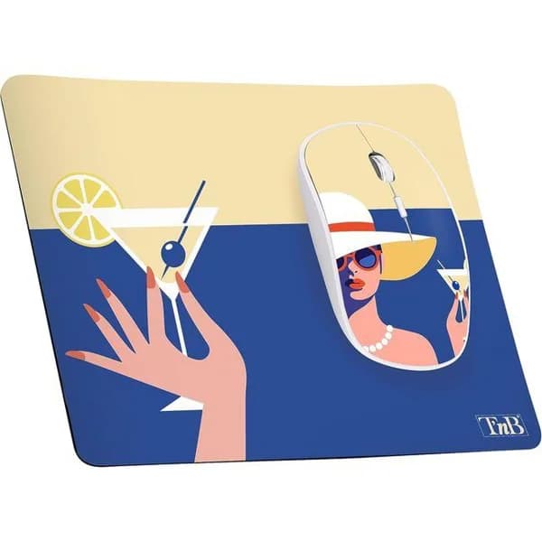Wireless mouse + mouse pad exclusiv cocktail TNB - 1 ud - Imagen del producto en Findit