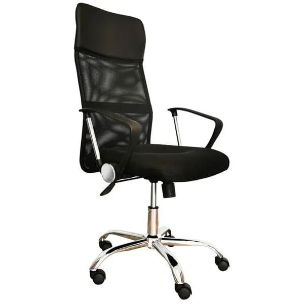 Silla de escritorio Turner, malla negra, regulable, ruedas nylon, 114-124x62x63 cm - 39.06 m - Imagen del producto en Findit