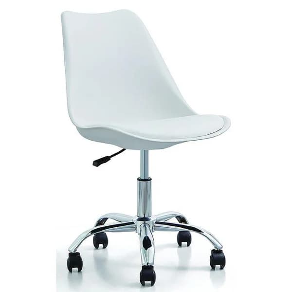 Silla de escritorio giratoria Duke, blanca, regulable, 87-99x48x59 cm - 28.32 m - Imagen del producto en Findit