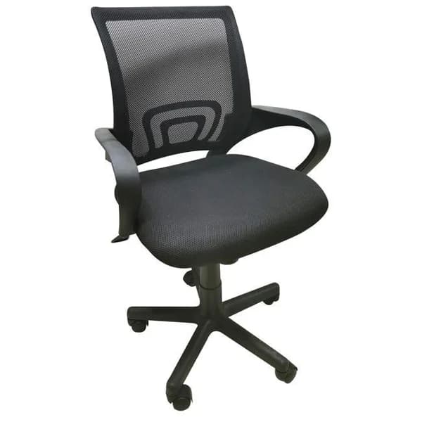 Silla escritorio giratoria Gabriel, respaldo malla negra, regulable, 86-98x56x56cm - 1 ud - Imagen del producto en Findit