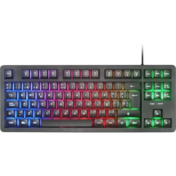 Teclado gaming con cable, negro, iluminación FRGB, TKL MK023 MARS GAMING - 1 ud - Imagen del producto en Findit