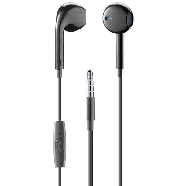 Auriculares de botón negros con micro, Music Sound CELLULAR LINE - 1 ud - Imagen del producto en Findit