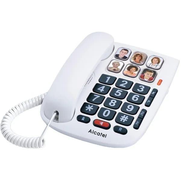 Teléfono sobremesa blanco teclas grandes con foto TMAX10 ALCATEL - 10 ud - Imagen del producto en Findit