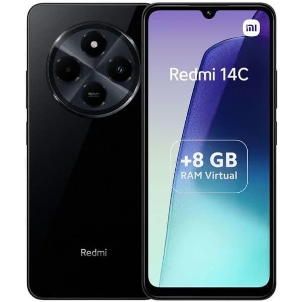 Smartphone libre Midnight black, 8+256 GB, Redmi 14C XIAOMI - 1 ud - Imagen del producto en Findit