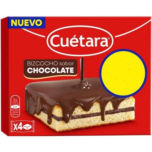 Bizcochito de chocolate CUÉTARA, caja 112 g - 0.11 kg - Imagen del producto en Findit