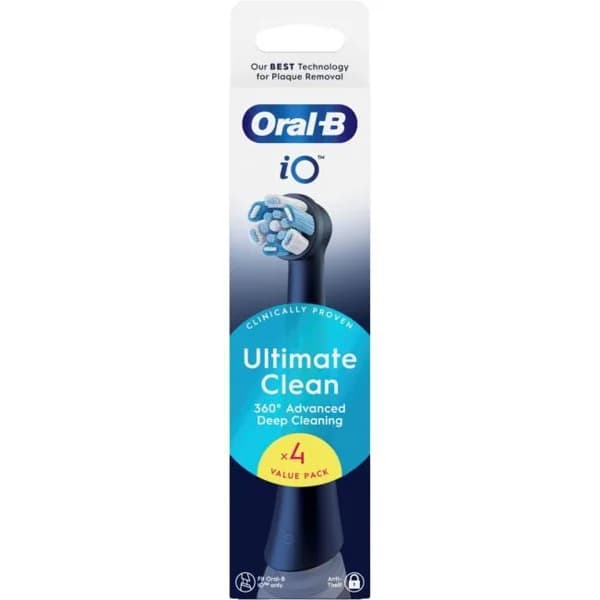 Recambio cepillo eléctrico iO Ultimate Clean, Negro ORAL-B, 4 uds - 4 ud - Imagen del producto en Findit