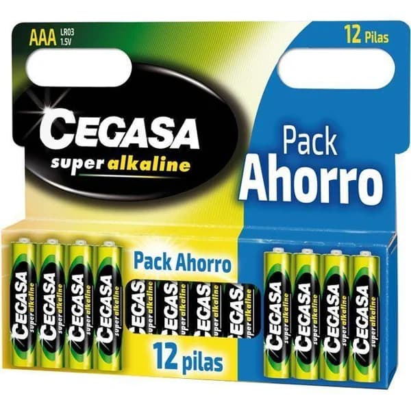 Pila super alcalina LR03 (AAA) CEGASA, pack 12 uds - 12 ud - Imagen del producto en Findit