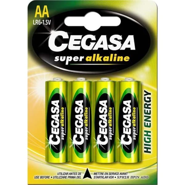 Pila super alcalina LR06 (AA) CEGASA, pack 4 uds - 4 ud - Imagen del producto en Findit