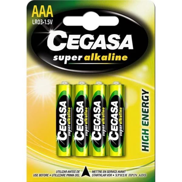 Pila super alcalina LR03 (AAA) CEGASA, pack 4 uds - 4 ud - Imagen del producto en Findit