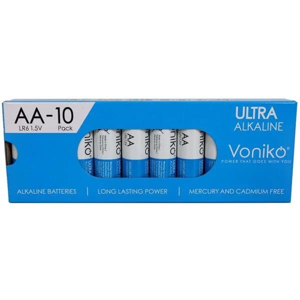 Pila ultra alcalina LR06 (AA) VONIKO, pack 10 uds - 10 ud - Imagen del producto en Findit