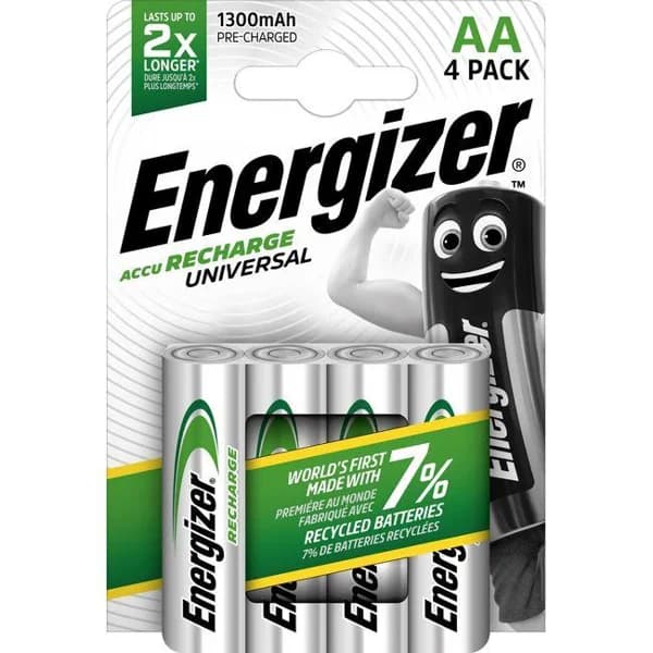 Pila recargable HR6 (AA) 1300 mAh ENERGIZER, pack 4 uds - 4 ud - Imagen del producto en Findit