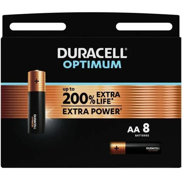 Pila alcalina optimum  LR06 (AA) DURACELL, pack de 8 uds - 8 ud - Imagen del producto en Findit