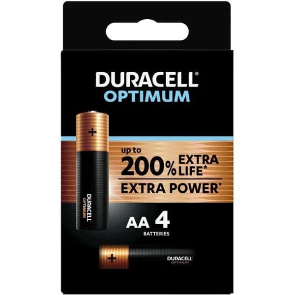 Pila alcalina optimum  LR06 (AA) DURACELL,  pack de 4 uds - 4 ud - Imagen del producto en Findit