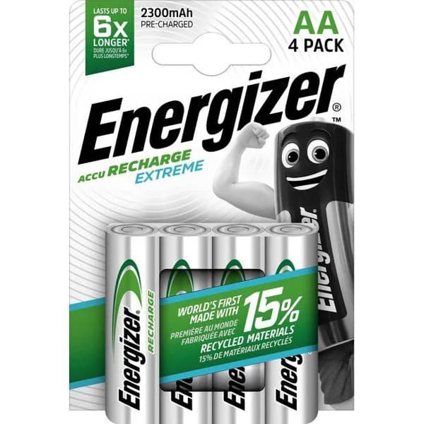 Pila recargable HR6 (AA) 2300 mAh ENERGIZER, pack 4 uds - 4 ud - Imagen del producto en Findit