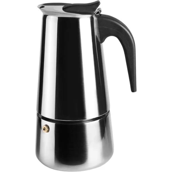 Cafetera express italiana de acero inoxidable Moka. apta para todo tipo de cocinas IBILI, 6 tazas - 1 ud - Imagen del producto en Findit