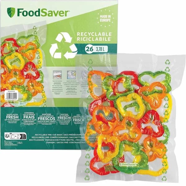 Bolsa de envasado 378 ml, reciclable FSBE3202 FOODSAVER, 26 bolsas - 1 ud - Imagen del producto en Findit