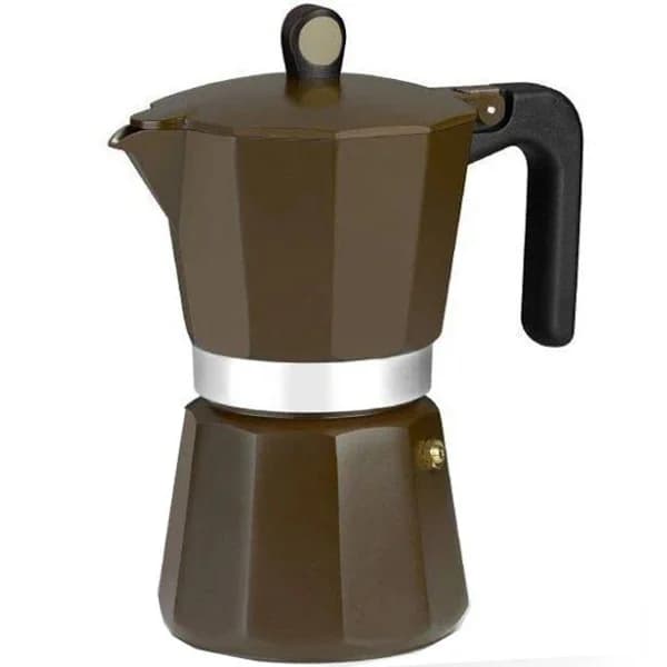 Cafetera de aluminio New Cream, apto para todo tipo de cocinas, MONIX, 9 tazas - 1 ud - Imagen del producto en Findit