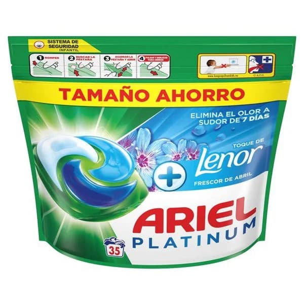 Detergente en cápsulas ARIEL FRESCOR ABRIL, bolsa 35 dosis - 35 ud - Imagen del producto en Findit