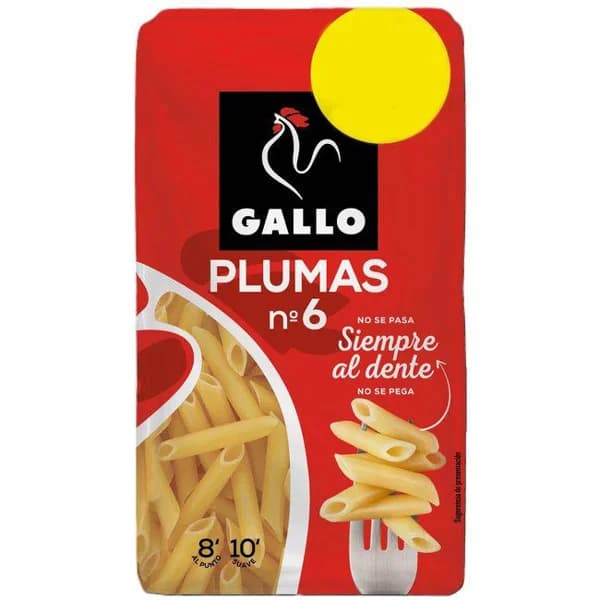 Macarrón pluma N.6 GALLO, paquete 400 g - 0.4 kg - Imagen del producto en Findit