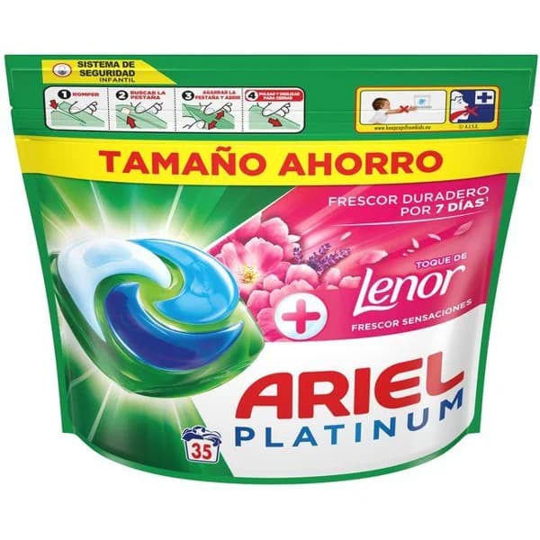 Detergente en cápsulas ARIEL SENSACIONES, bolsa 35 dosis - 35 ud - Imagen del producto en Findit