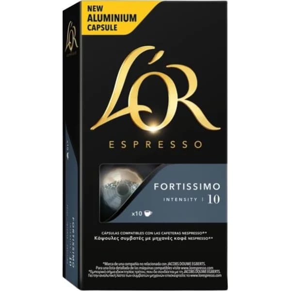 Café Fortissimo compatible Nespresso L'OR, caja 10 uds - 10 ud - Imagen del producto en Findit