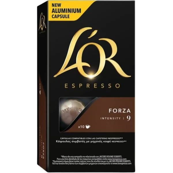 Café Forza compatible  Nespresso L'OR, caja 10 uds - 10 ud - Imagen del producto en Findit