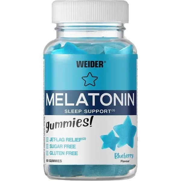 Melatonin gummies de arándano WEIDER, 60 uds, bote 180 g - 1 ud - Imagen del producto en Findit