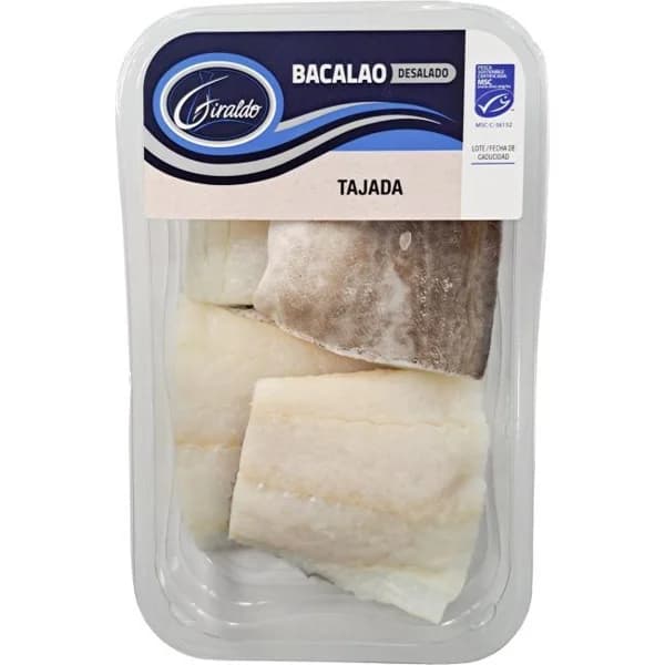 Tajada de bacalao desalado MSC GIRALDO, bandeja 350 g - 0.35 kg - Imagen del producto en Findit