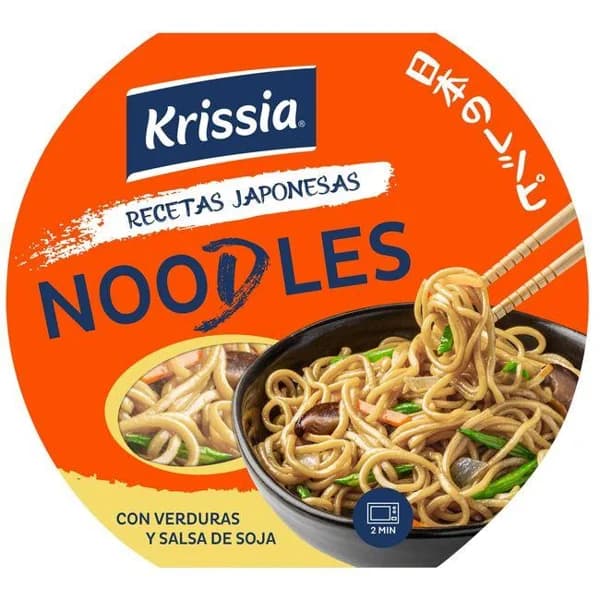 Noodles de verduras y soja KRISSIA, bowl 210 g - 0.21 kg - Imagen del producto en Findit